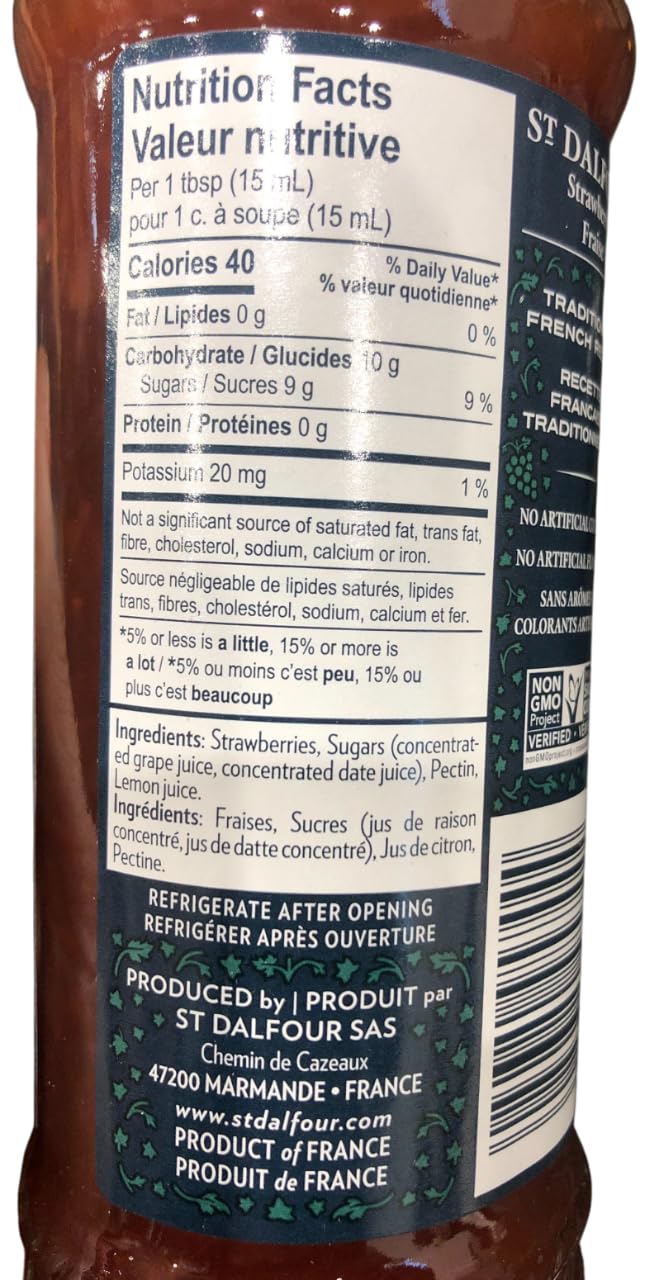 VALUBNDL: St. Dalfour Strawberry Fruit Spread (3-Pack) – 675ml Total (Three 284g / 10oz Jars) – 100% From Fruit All Natural – No Sugar Added – VALUBNDL Signature Bundle - 3