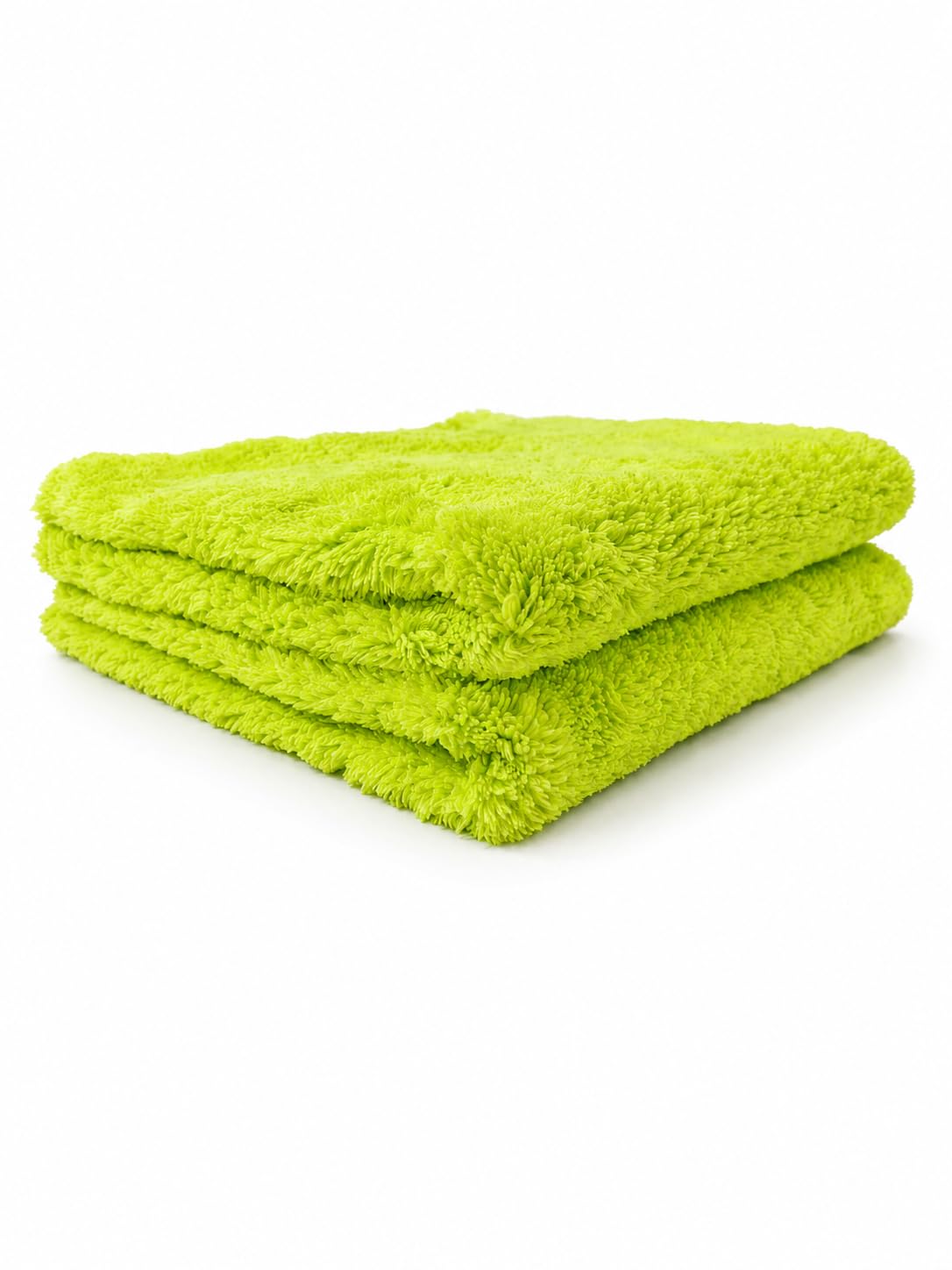 AutoCare Premium Edgeless Microfibre Cleaning Cloths 40x40cm 530 GSM, Lint Free (Lime Green)-image-4