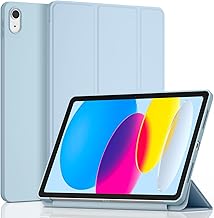 Mugust Custodia per iPad di 10° generazione 2022, custodia sottile in pelle PU leggera per iPad (A16) 11° generazione 2025 (azzurro)