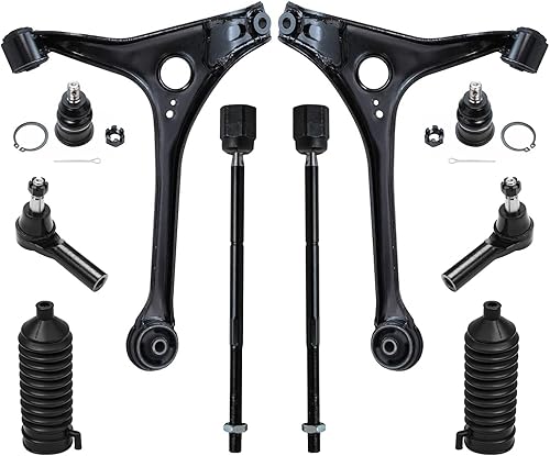 Miniatura 112 de Detroit Axle - Kit de suspensión frontal de 10 piezas para Chevy Trailblazer GMC Envoy XL Buick Rainier 9-7X Ascender, inferior y superior, 4 brazos