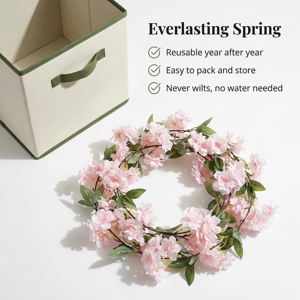 Blush Pink Blossom Artificial Flower Garland - 68 inches
