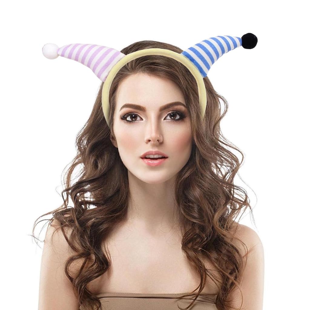 Vdaxvme Halloween Clown Horn Headbands Funny Clown Horn Headwear Hairbands Headwear Jesters Hairbands Birthday Party