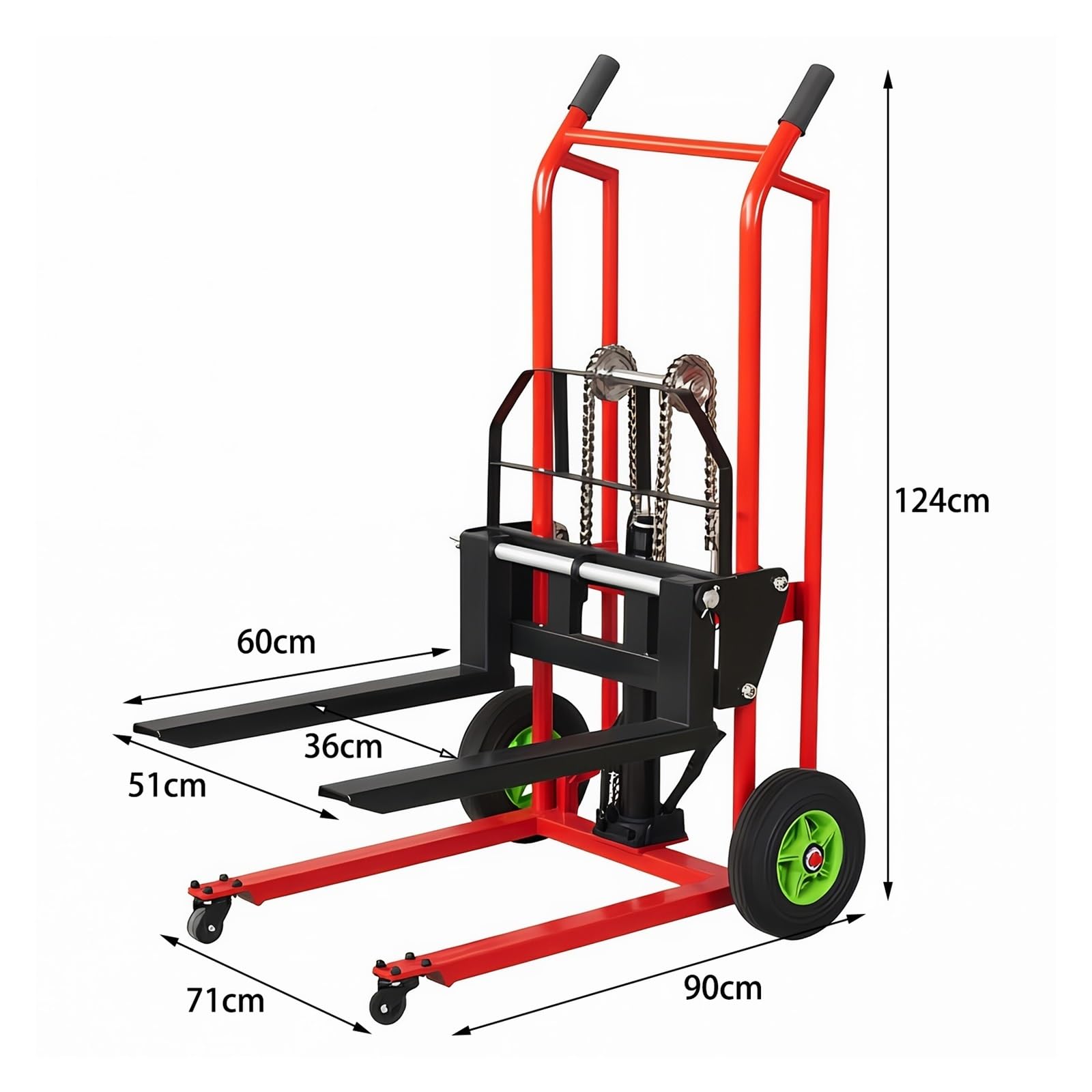 Transpallet Carrello elevatore a forche con sollevamento manuale da 260 kg for pallet idraulico for caricamento in officina