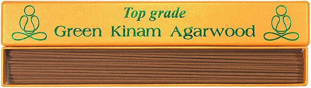 [Bosen Artificial Cultivation] Top Grade Green Kinam Agarwood - 8" Stick Incense - 100% Natural - FYWD36TAC