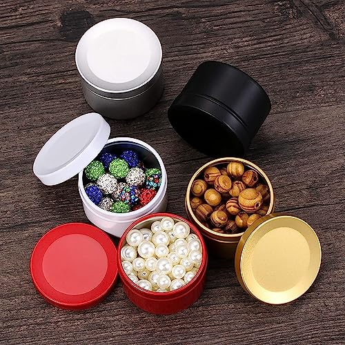 Yasuoa Spice Jars Coffee Tea Tins Containers Can With Lids Tinplate Storage Kitchen Canisters Holder For Countertop Jewelry Bean Sugar Candy Loose Leaf Chocolate Canisters Oats（6 Pack) #TOP4