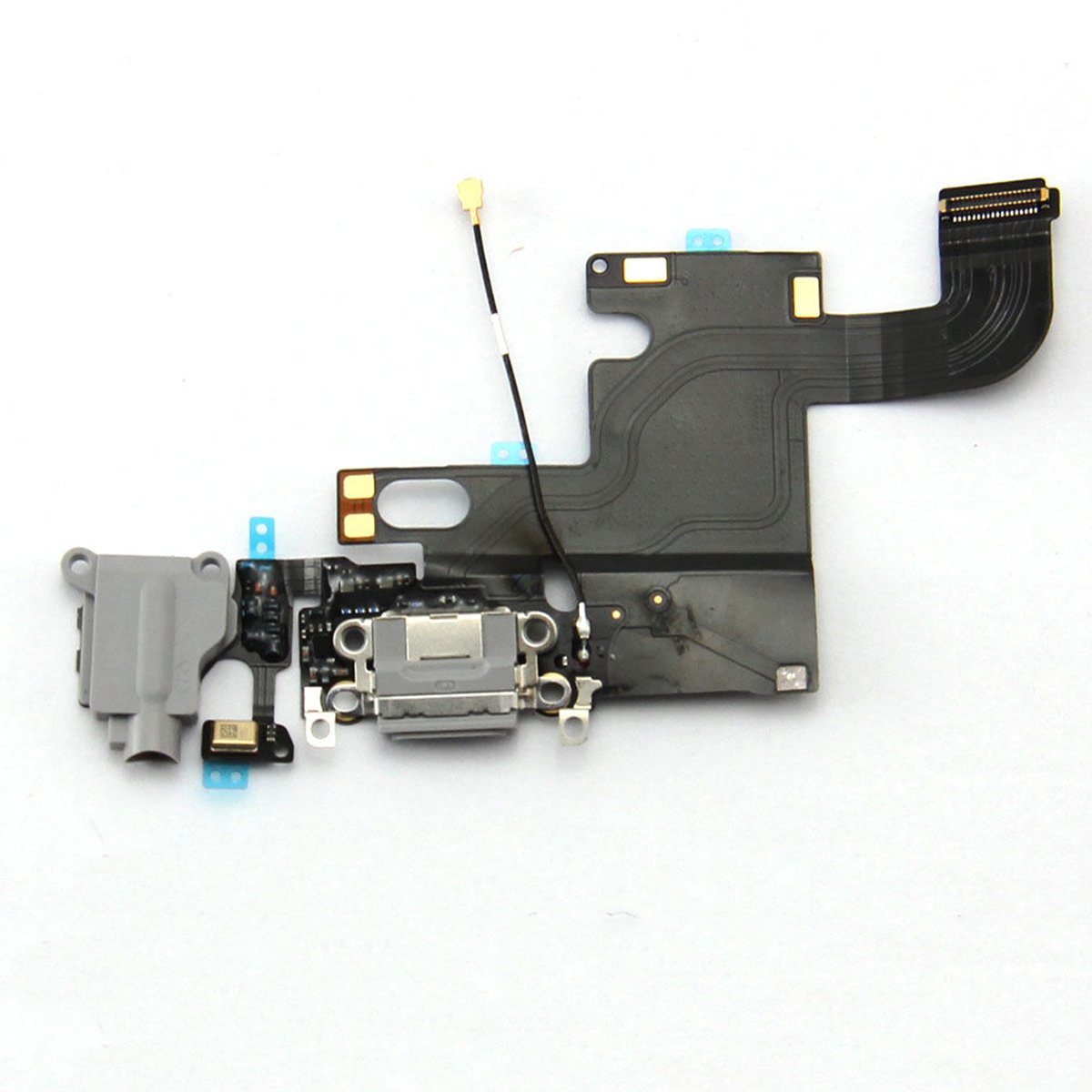 Replacement USB Data Charging Port, Dock Connector, Audio Earphone Jack Mic Assembly,Charger Port for iPhone 6 (Color:Black/Dark Grey)