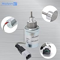 Vista 4 de MaySpare Solenoide de apagado de combustible U85206452 para Caterpillar Cat 3024 Perkins HL403C-15 HR404C-22T 402D 403D 404D 404C 403C