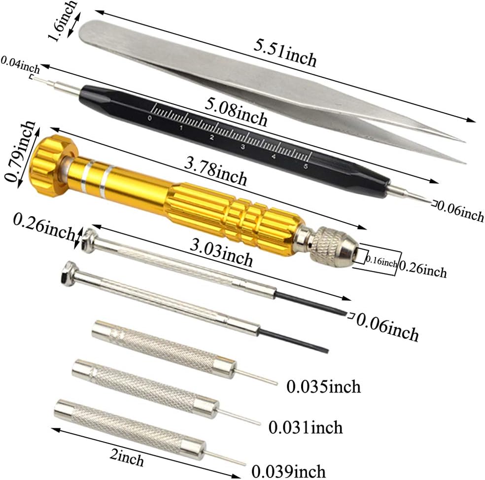 XINGYHENG 140Pcs Watch Repair Kit Watch Battery Replacement Spring Bar Remover Watch Cap Opener Link Pin Disassembling Tool Assortment Kit with A Convenient Carry Bag : Clothing, Shoes & Jewelry