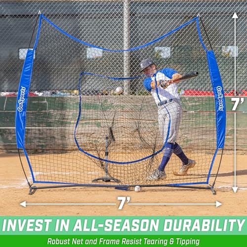 image for GoSports Team Tone 7 ft x 7 ft Baseball & Softball Practice Hitting & 