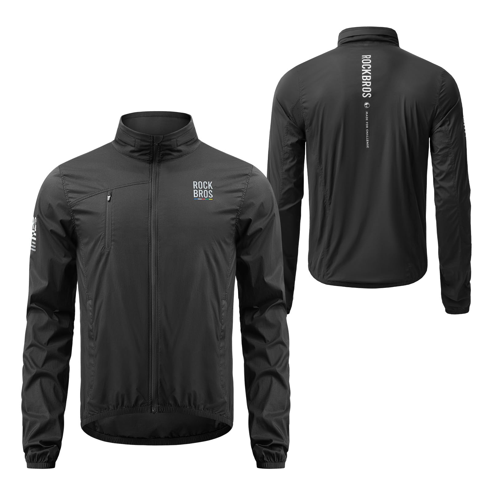 ROCKBROS Road to Sky Veste de cyclisme pour homme et femme - Coupe-vent - Longue veste de cyclisme pour cyclisme, jogging, randonnée, vélo de course, VTT, coupe-vent et respirante