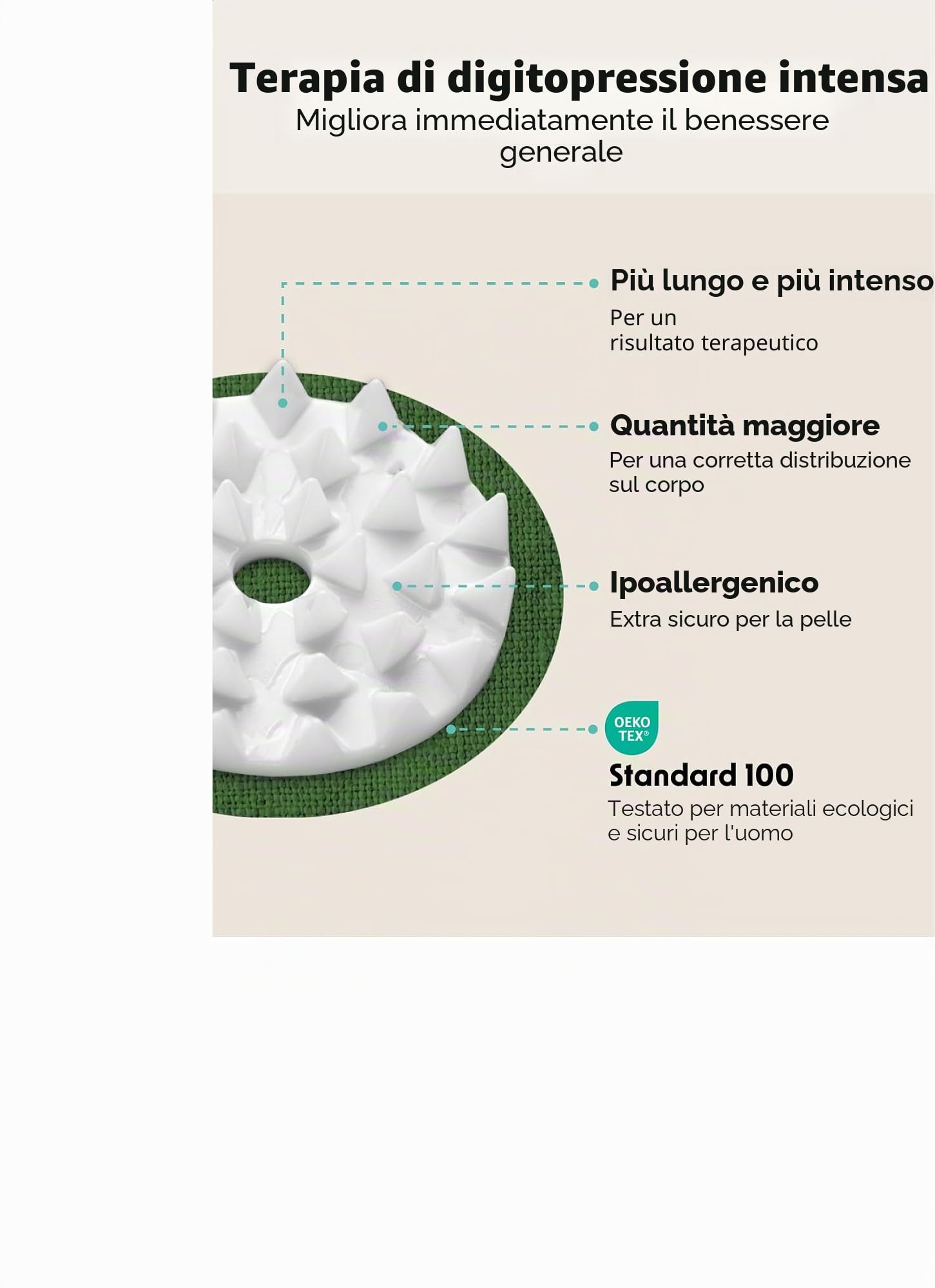 LifeGoods ECO, tappetino per agopressione con cuscino, tappetino a batteria, tappetino per agopuntura, tappetino massaggiante, schiena spina, tappetino per agopuntura, tappetino per massaggio