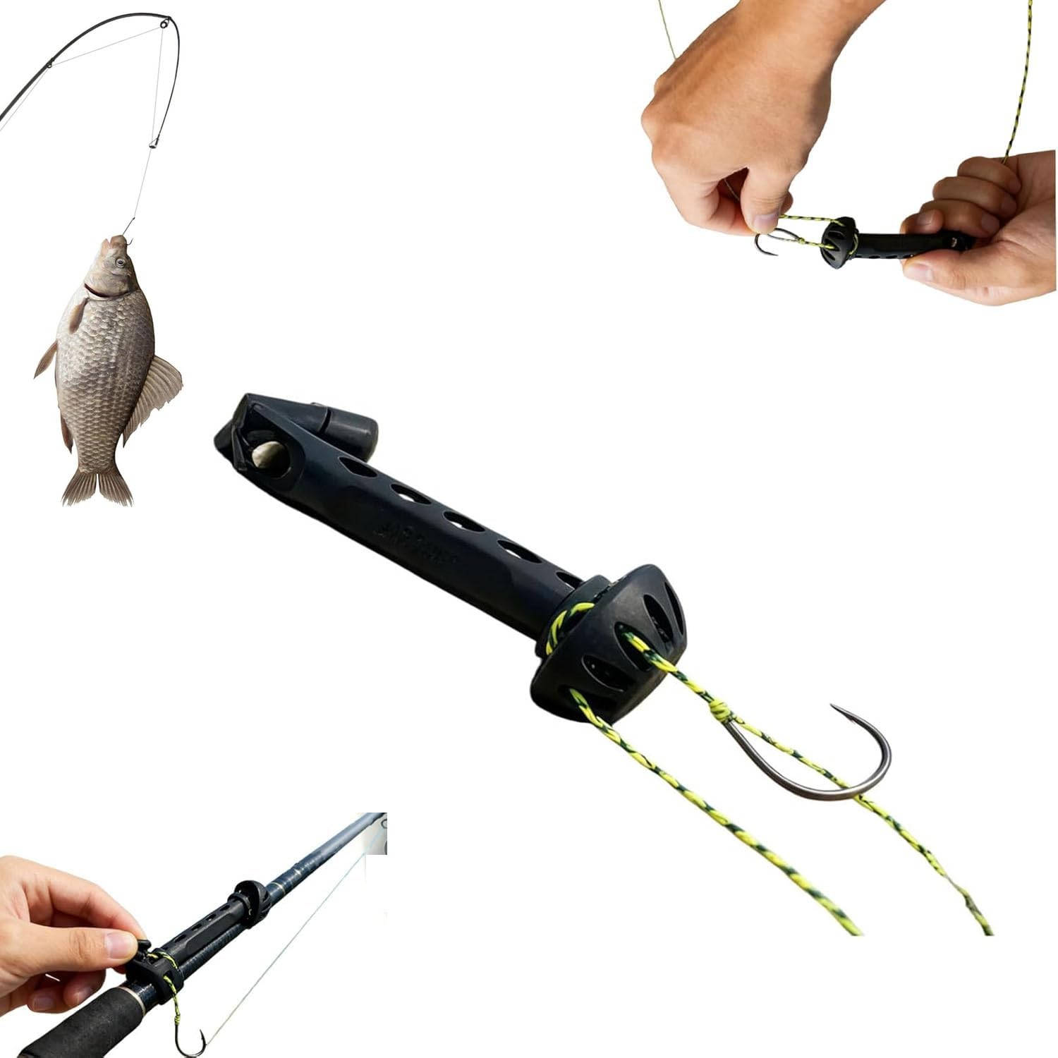 Fly Fishing Magnetic Fly Threader (the hook is not included),Universal Knot Helper Knot Assist for Threading Hooks,Compact & Lightweight (1 Pcs)