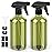 Bontip Glass Spray Bottle, Olive Green Glass Spray Bottle Set & Accessories Refillable for Plants Window Cleaners Aromatherapy Facial Hydration Watering Flowers Hair Care (2 Pack/16 oz) (Olive Green