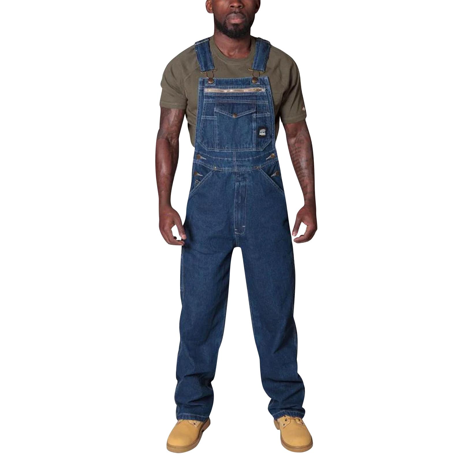 Latzhose Herren Arbeitshose Schutz-Latzhose Alle Jahreszeiten Arbeits-Latzhose Herren Jeans Latzhose Mit Taschen Jeans Latzhose Und Hosenträger Overall Workwear Pants Baggy Jeans Herren Freizeit