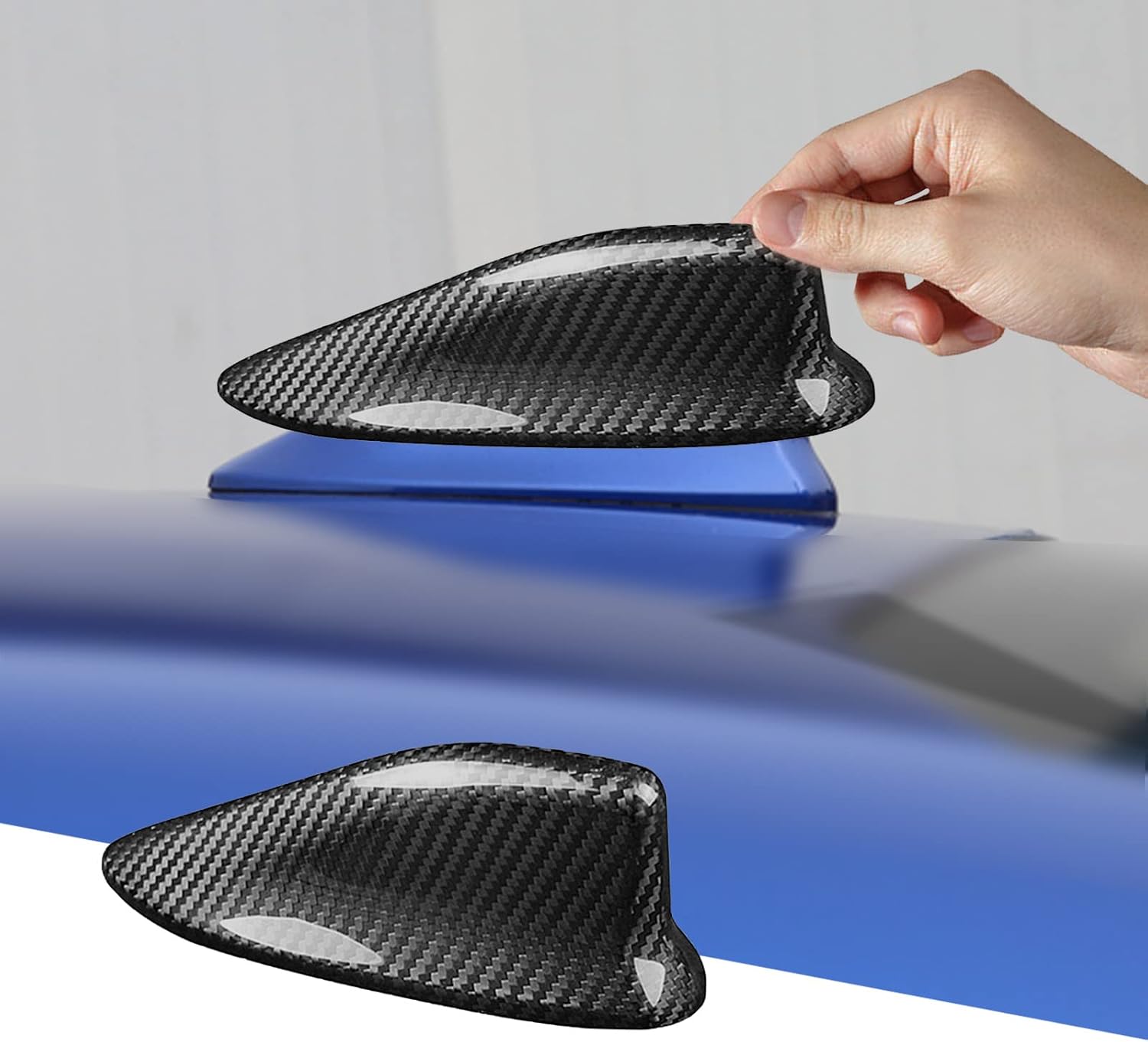 Compatible with Antenna Cover Shark Fin Trim Hood Carbon Fiber Automotive Roof Aerials for Subaru BRZ Toyota GT86 2012-2020 (Black)