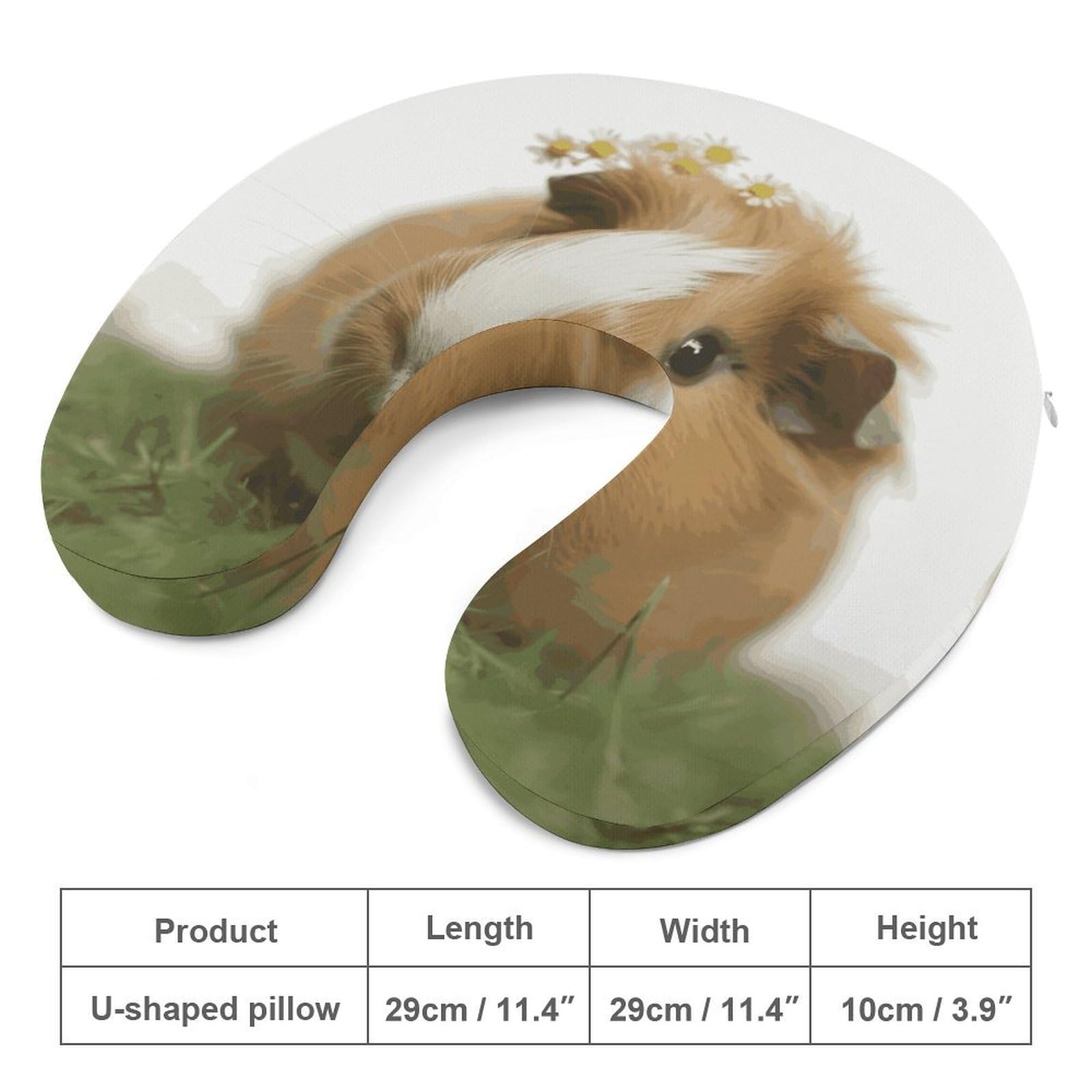 Smiling (7) Cuscino a forma di U, nucleo in memory foam, cuscino per fornire supporto per il collo, cuscino da viaggio, adatto per aerei, auto, case e uffici.