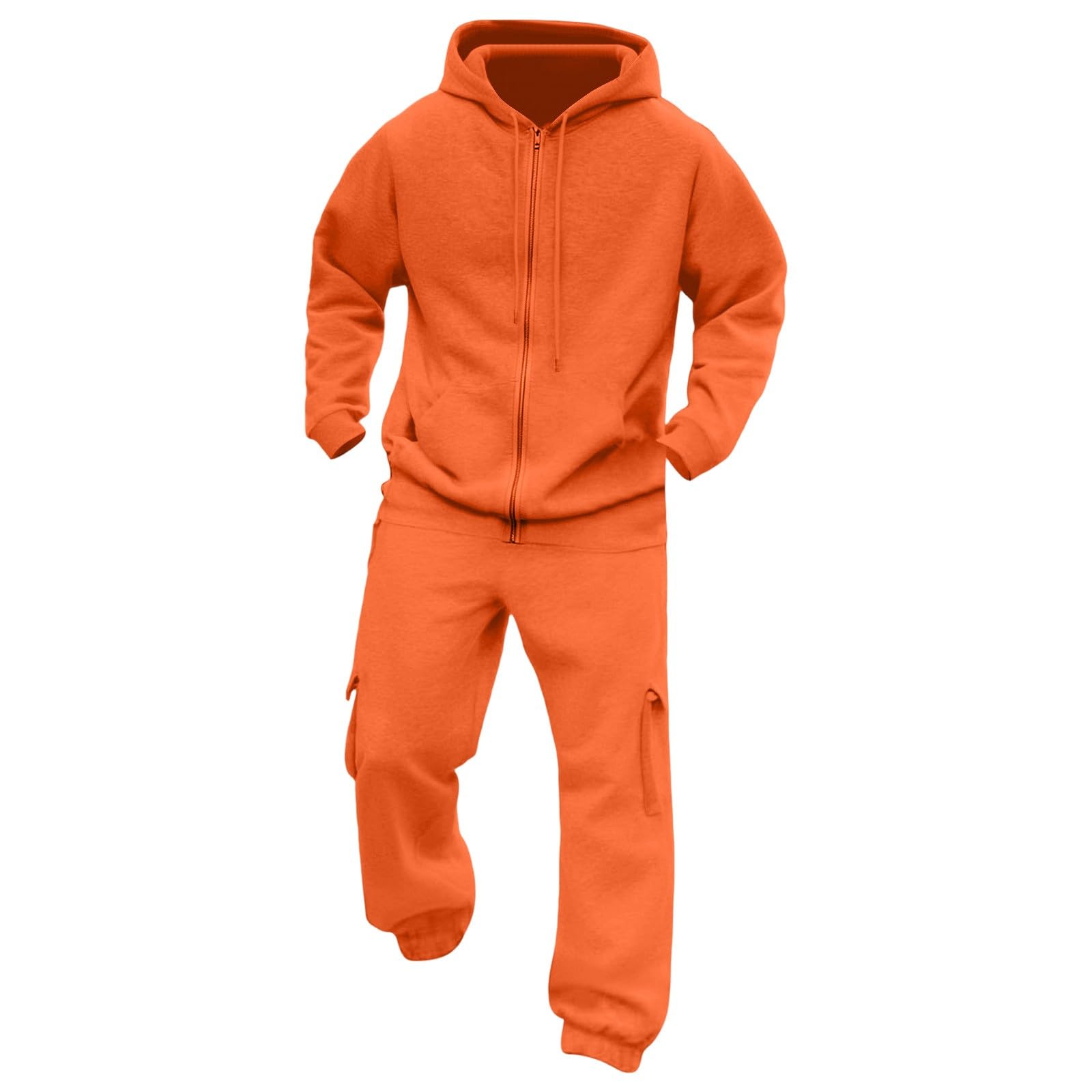CHUNOTU Survêtement pour homme avec capuche et pantalon cargo avec