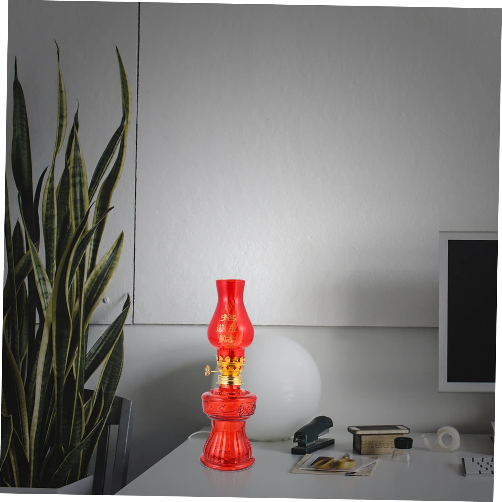 Lampe à Pétrole Lampe à Huile Vintage Rouge - Lampe Kérosène Suspendue Décoration Intérieur Fer Et Verre Lampe Kérosène Suspendue Décorative