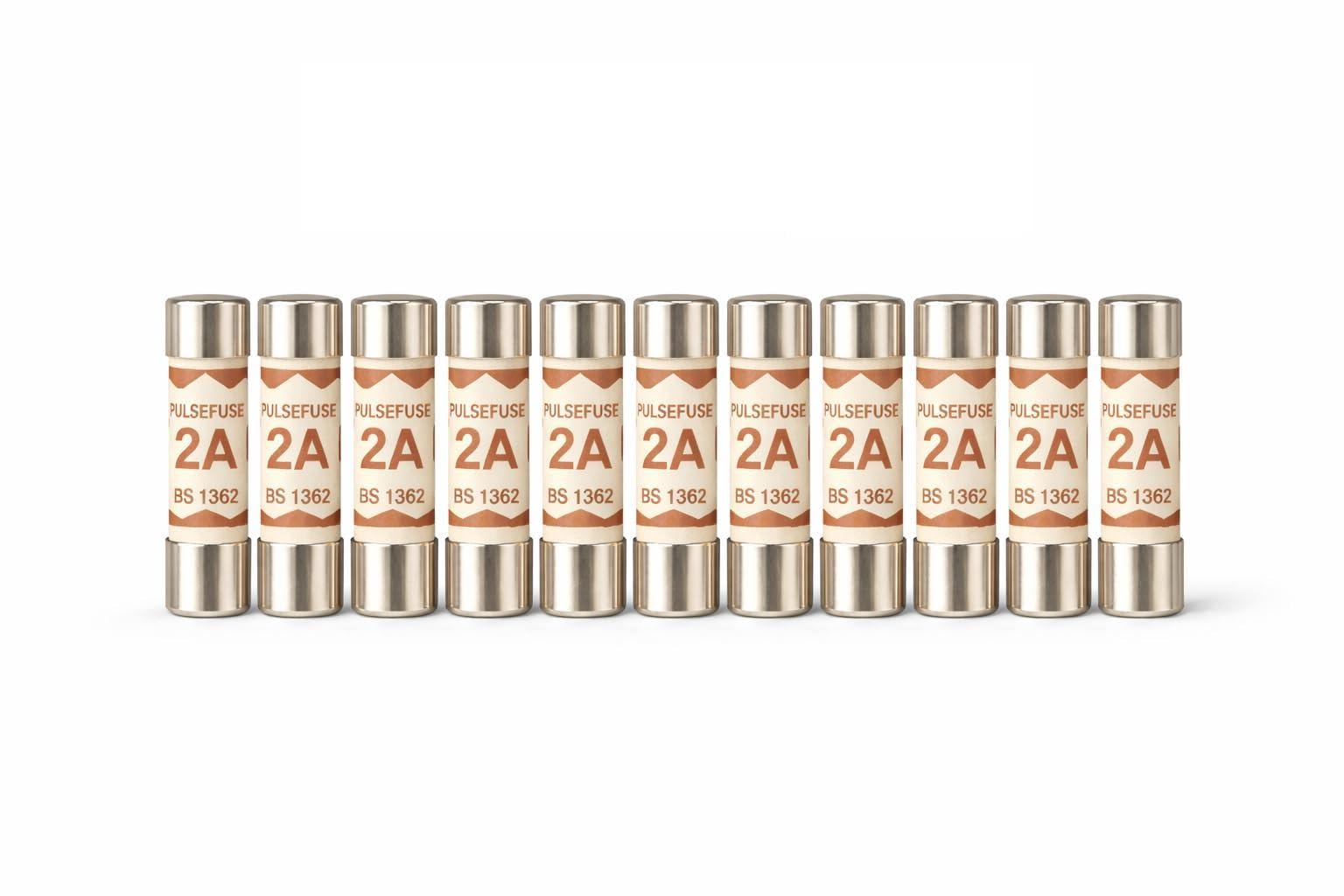 15 x 2A Plug Top Fuses BS1362 | 2 Amp Household Ceramic Cartridge Tube Fuse 240V/250V 6.3x25mm for UK Mains Electrical Appliances — image 1