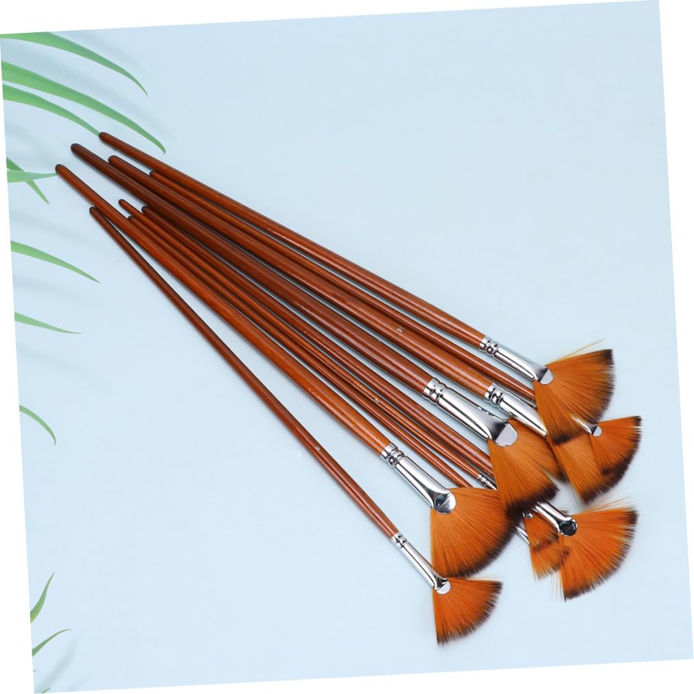 NUOBESTY 27pezzi Pennelli Ventaglio Nylon Per Pittura Ad Per Artisti Strumenti Di Arti Setole Morbide e Resistenti Per Tecniche Di Pittura e Disegno