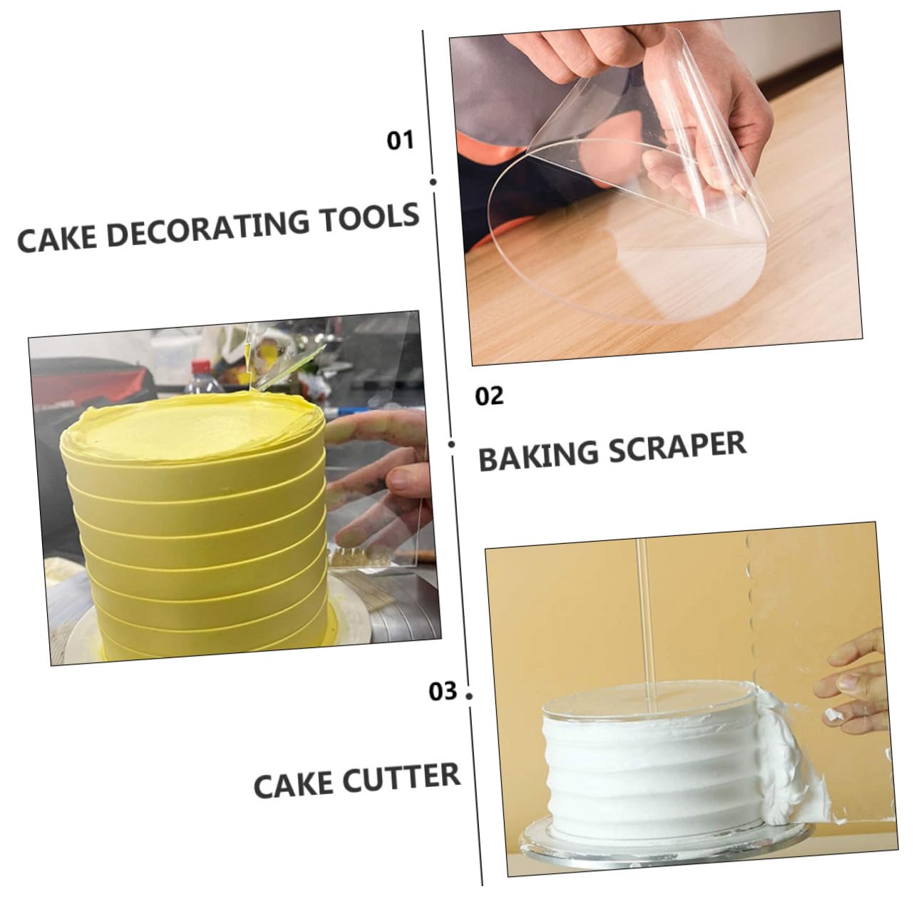 1 Set 11 Stück Ausstecher Quadratische Cupcake-Formen Erdbeer-Zuckerguss Kunststoff-Kuchenplatten Küchen-Backschaber Fondant-Scheibe Kuchenschneider Küchenzubehör