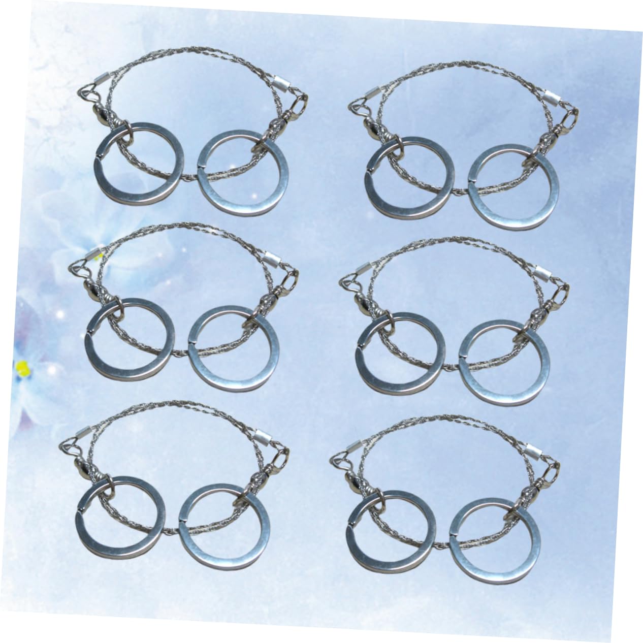 DOITOOL 6pcs Gear Wire Camping Emergency Chain Wire Outdoor Saw Chainsaw Stainless Steel Wire Pocket