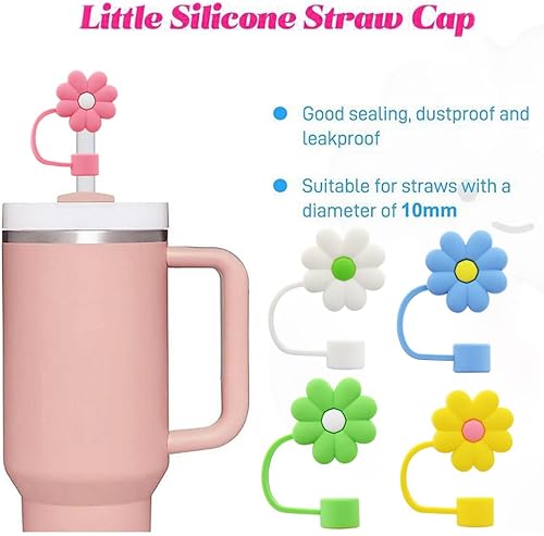 Miniatura 5 de Stanley Cup - Tapa de popote de silicona para copa Stanley, compatible con vaso de 30 y 40 onzas con asa, cubiertas de punta de popote de 0.394 in y