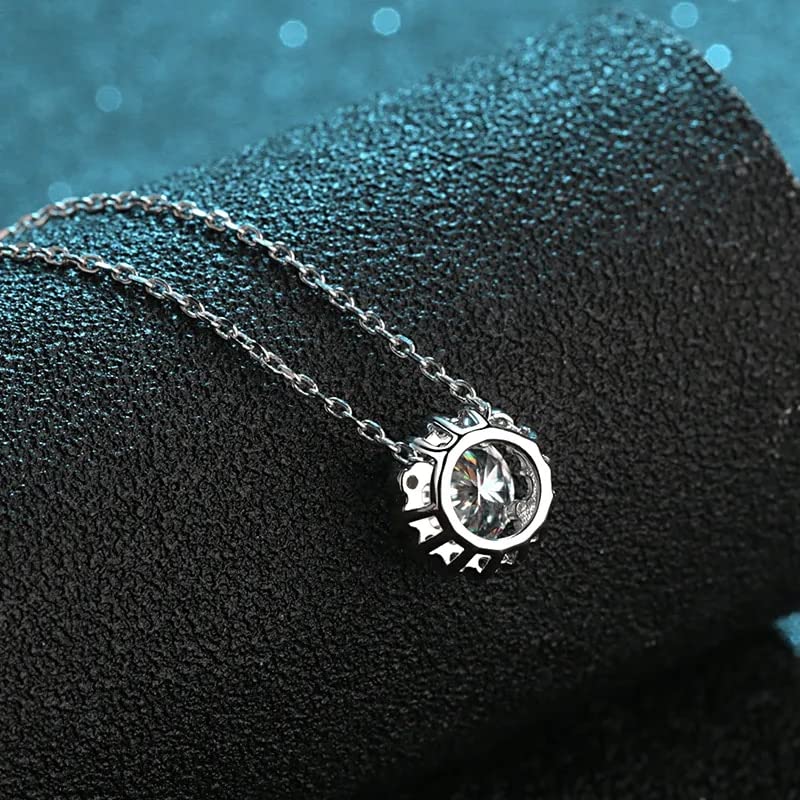 Collier pendentif moissanite brillant éclat éternel anti-ternissement - 6