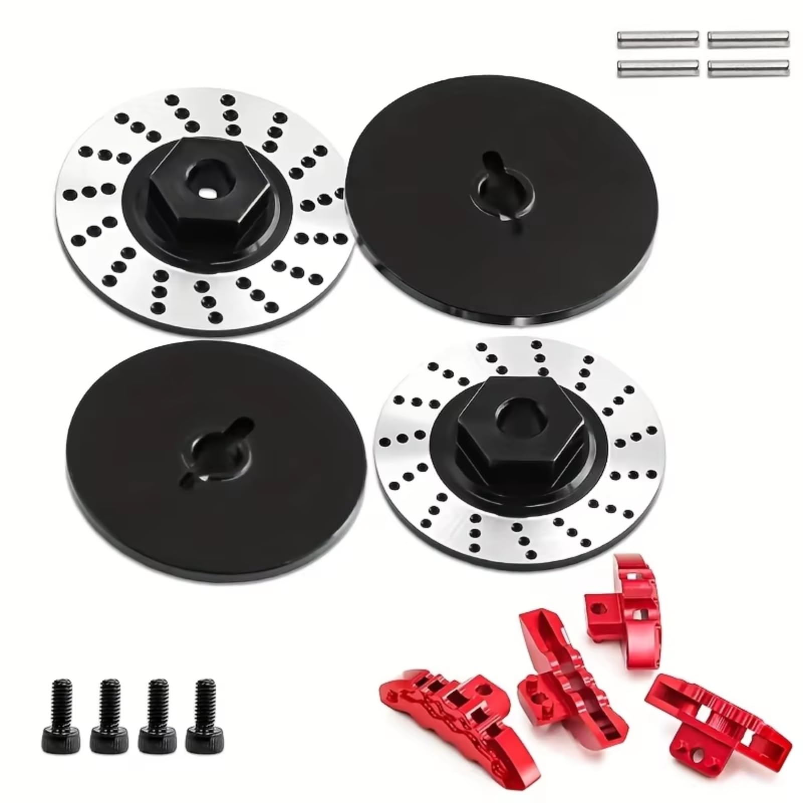Juguetes Accesorios Compatible con Traxxas 4-Tec Coche Derrape Tracción Trasera 1/10 RC Piezas Upgrade Discos Freno Delanteros Y Traseros 8352 8367