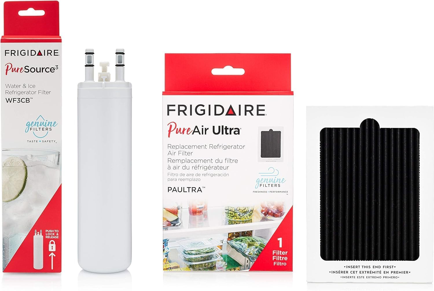 FRIGCOMBO3 WF3CB Water PAULTRA Air Filter Combo Pack, 2 Piece Set (Compatible with Select Models Only)