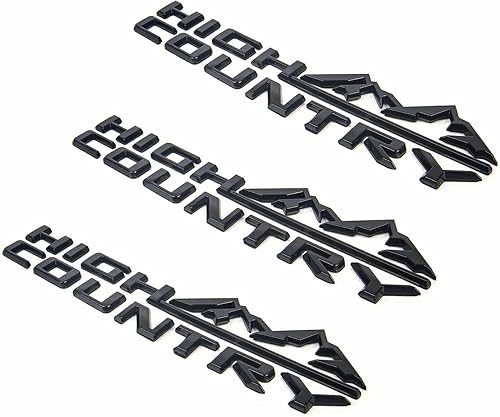 Miniatura 4 de 3X 2019-2023 Tahoe Silverado High Country Fender - Emblema 3D de repuesto para puerta trasera de High Country (negro brillante)
