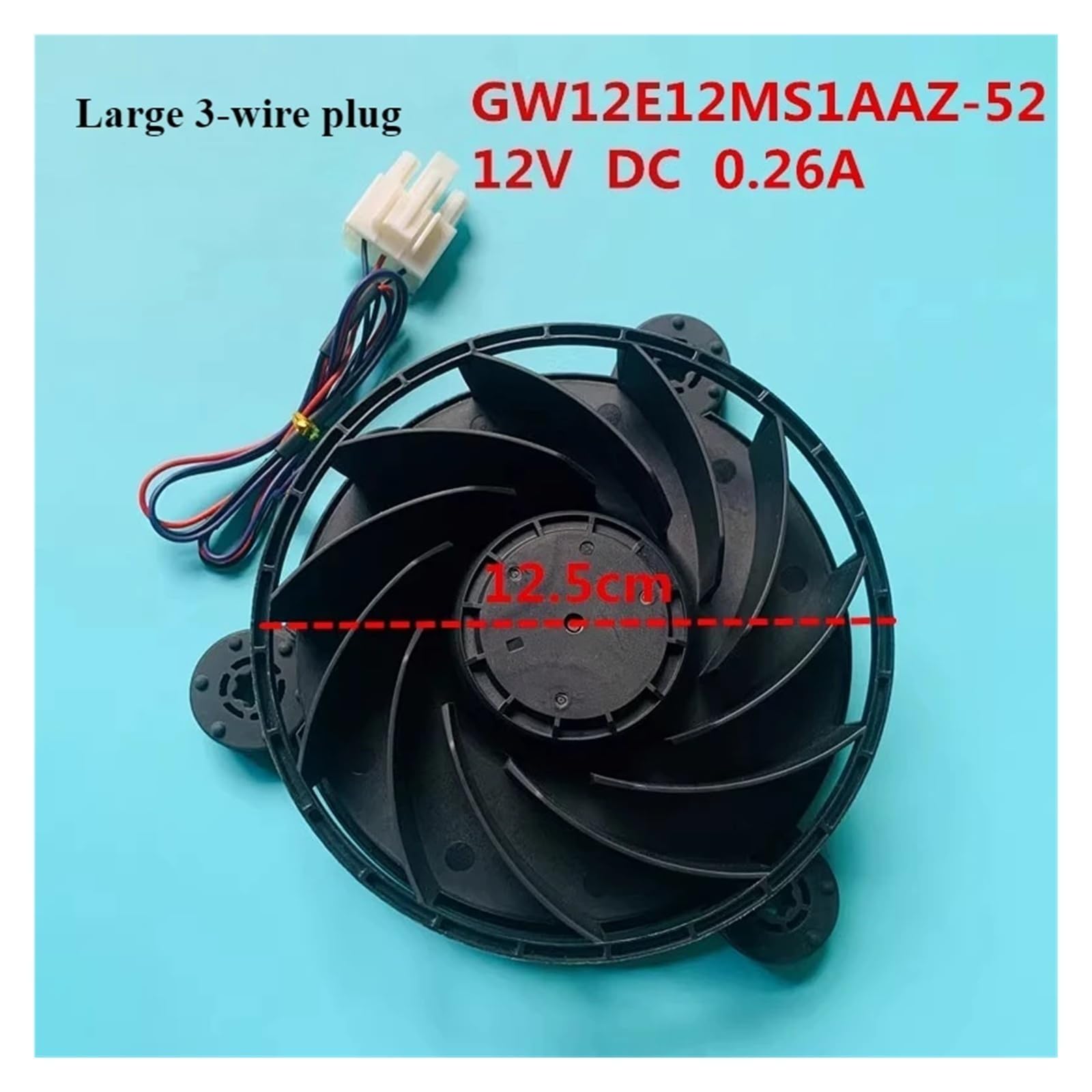 Accesorios, Compatible Con Meiji Refrigerador Refrigerador Congelador Ventilador GW12E12MS1AAZ-52 DC12V 0.26A Ventilador