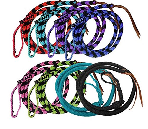 Showman ONE 4.5 Royal Blue & Black Soft Durable Braided Nylon Over & Under Leather Poppers Adjustable