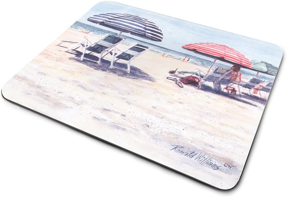 Bald Head Chapel Hand Painted Reproduction Ronald Williams Thin Rubber Backed Square Mouse Pads for Gaming Computer Laptops Notebooks Desks