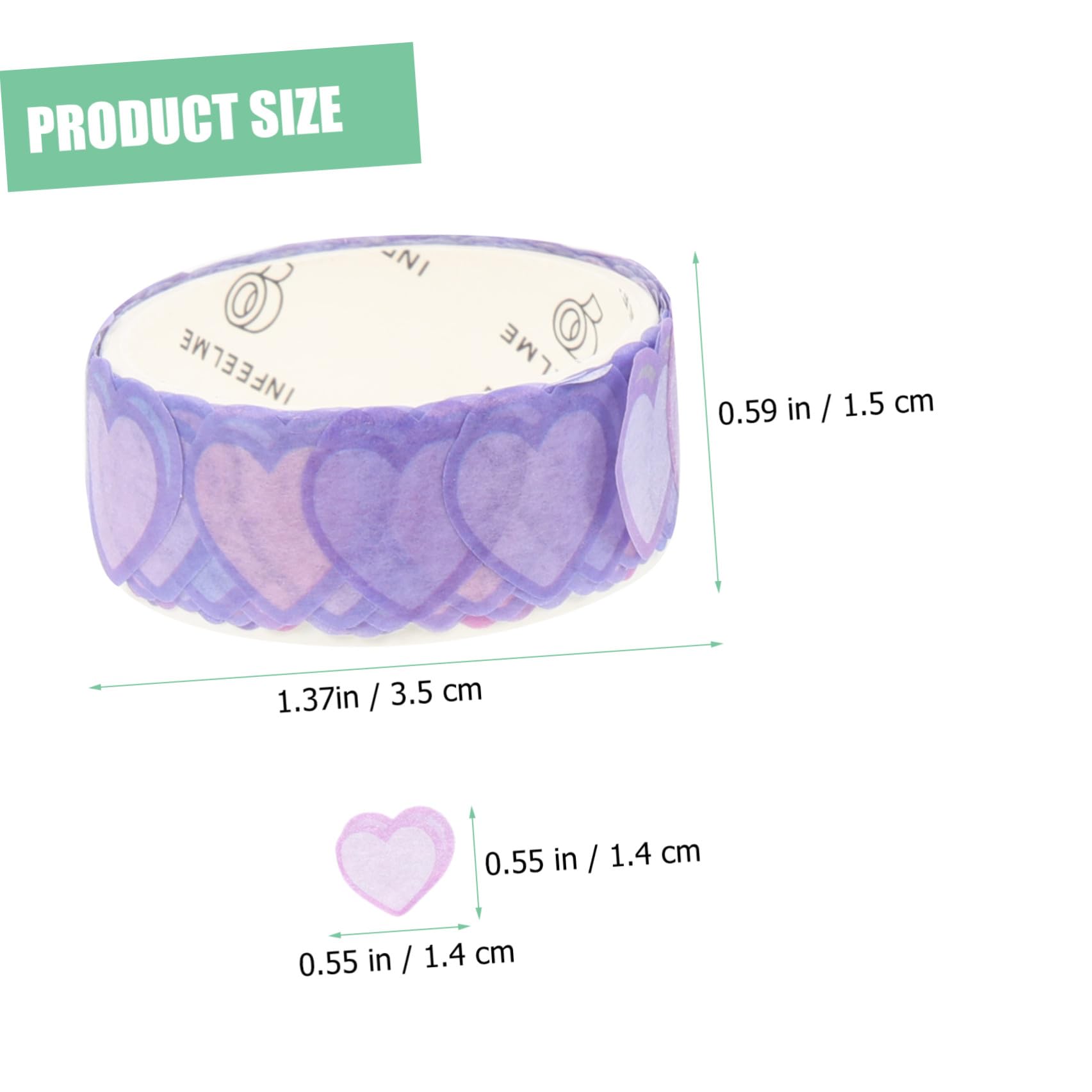 NUOBESTY 30rollen Washi Aufkleber Herzform Scrapbooking Dekoration Bunte Herz-sticker Für Handarbeiten Und Kreative Projekte Für Valentinstag Und