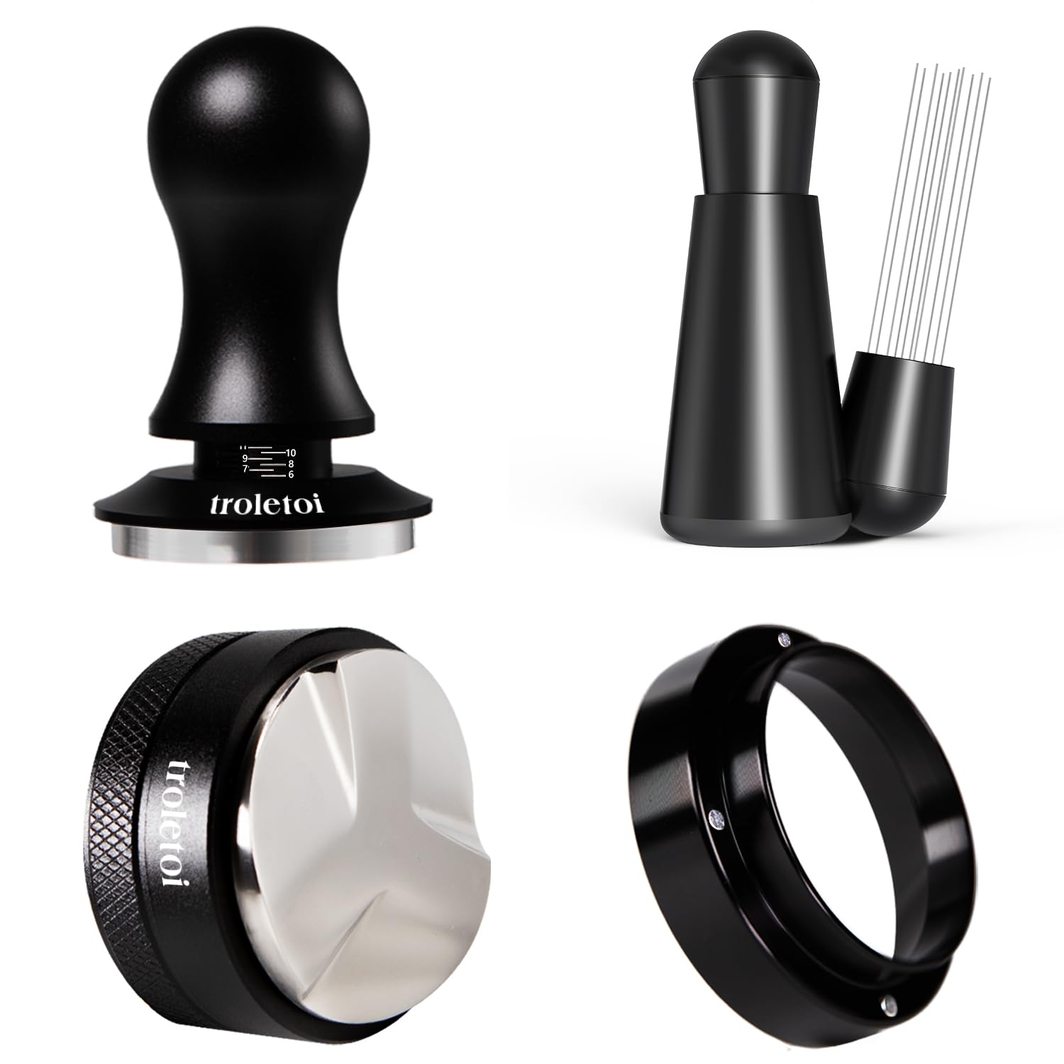 Kit de Accesorios Espresso 58 mm, Tamper, Distribuidor de Café, WDT Tool