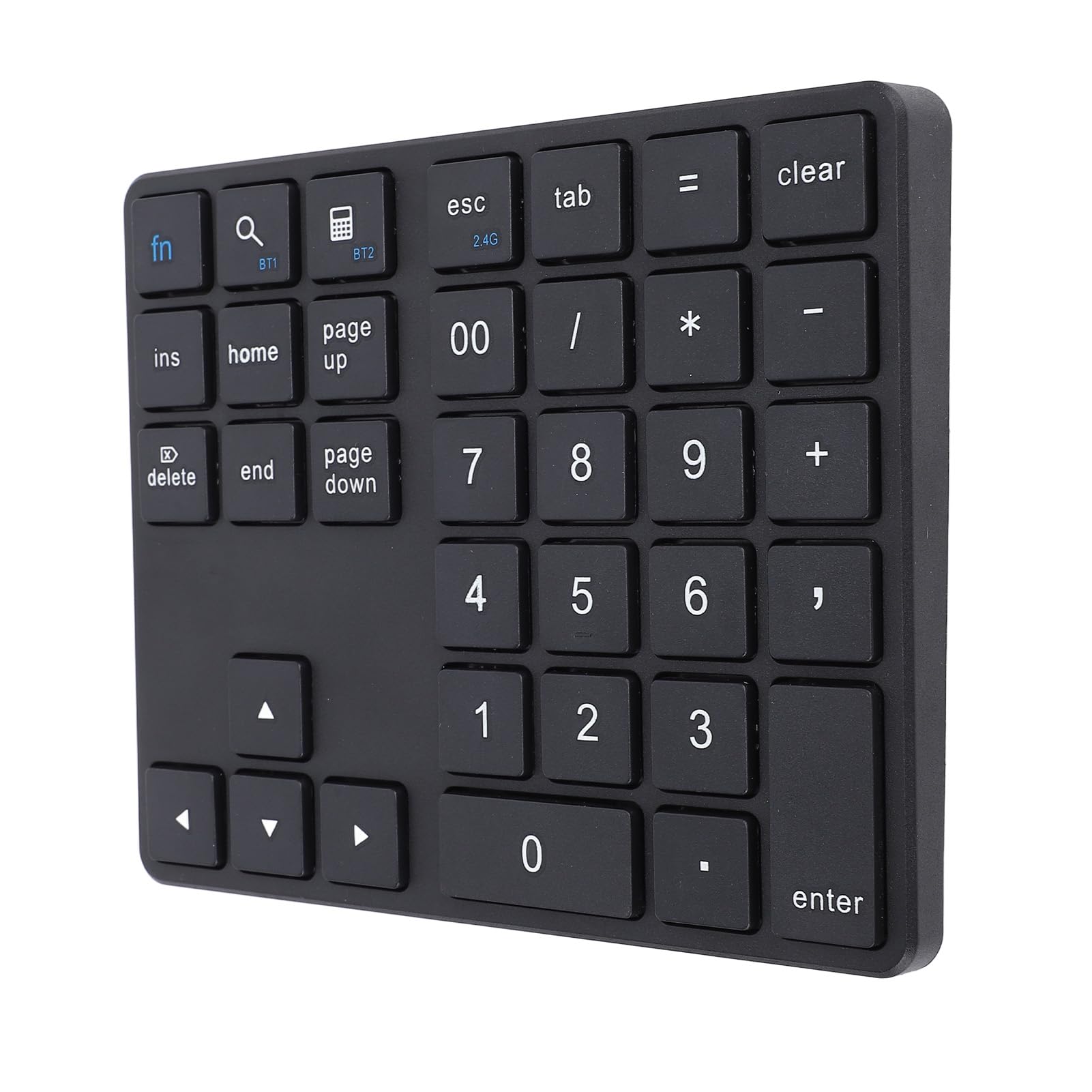 Annadue Teclado Numérico Bluetooth, Teclado Numérico Inalámbrico Portátil Ergonómico Ultradelgado, Teclado Numérico USB de 35 Teclas para Teléfono Inteligente de Escritorio OS X (Black)
