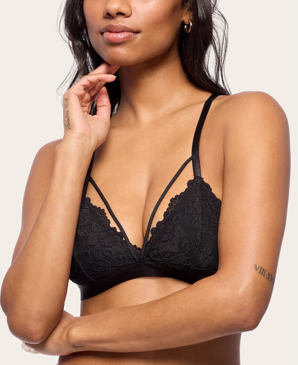 Kylie Lace Bralette for Women, Unpadded and Unlined Wireless Bra, Perfect Everyday Strappy Lingerie - Image 6
