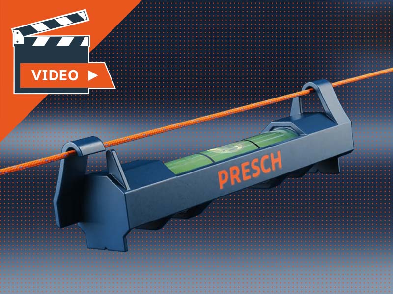 Livelle A Corda Presch Set 2 Pezzi - Per Muratura E Pavimentazione, Ganci Anti-Scivolo, Leggibilit&agrave; 360&deg;