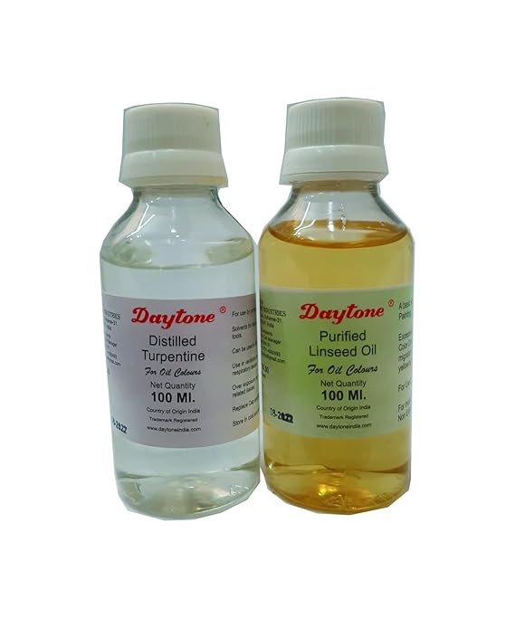 Purified Linseed Oil & Distilled Tupentine 100 Ml. Each Amazon.in