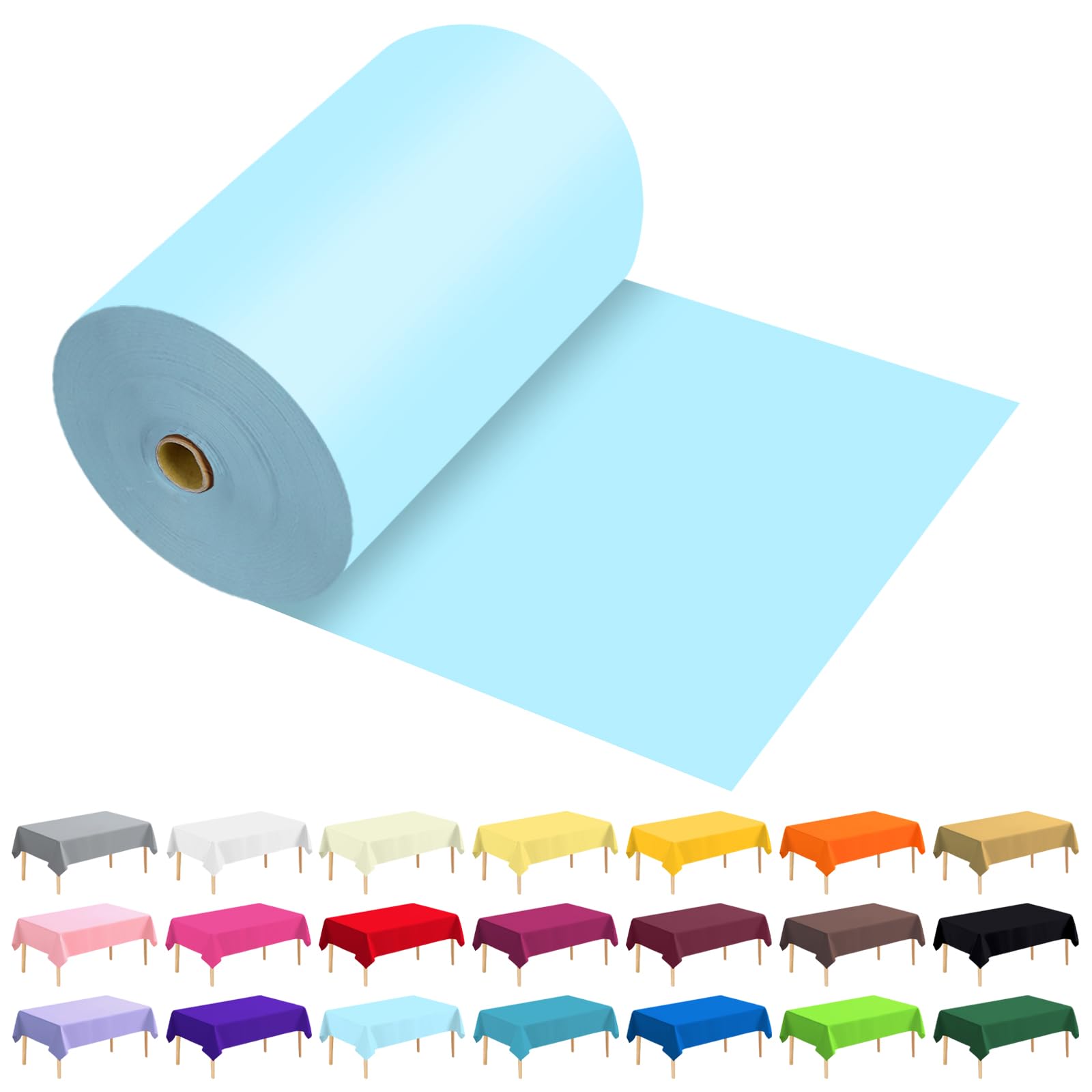 Plastic Table Cover Roll - 54" x 300ft - Blue -27