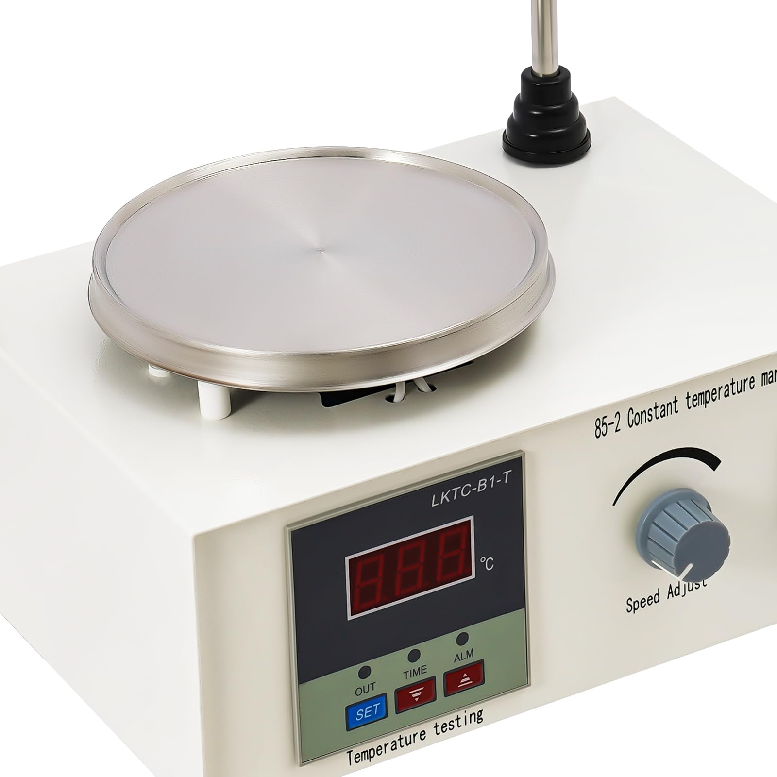 250 W Indicador de Temperatura Magnético Agitador Laboratorio Agitador Magnético con Placa Calentadora Digital 2000 ml, 23 x 16 x 12,5 cm