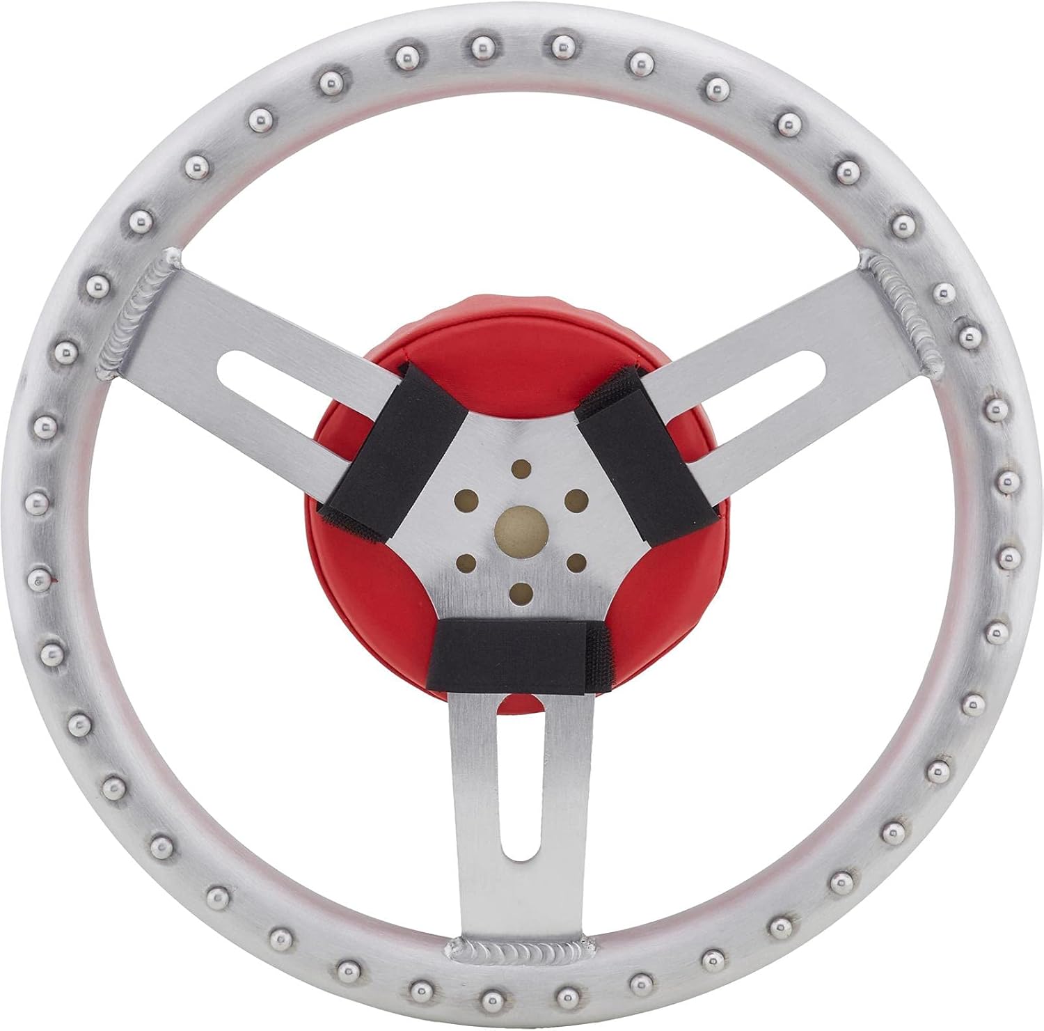 Vinyl 3-Spoke Steering Wheel Nose Pad Center Black