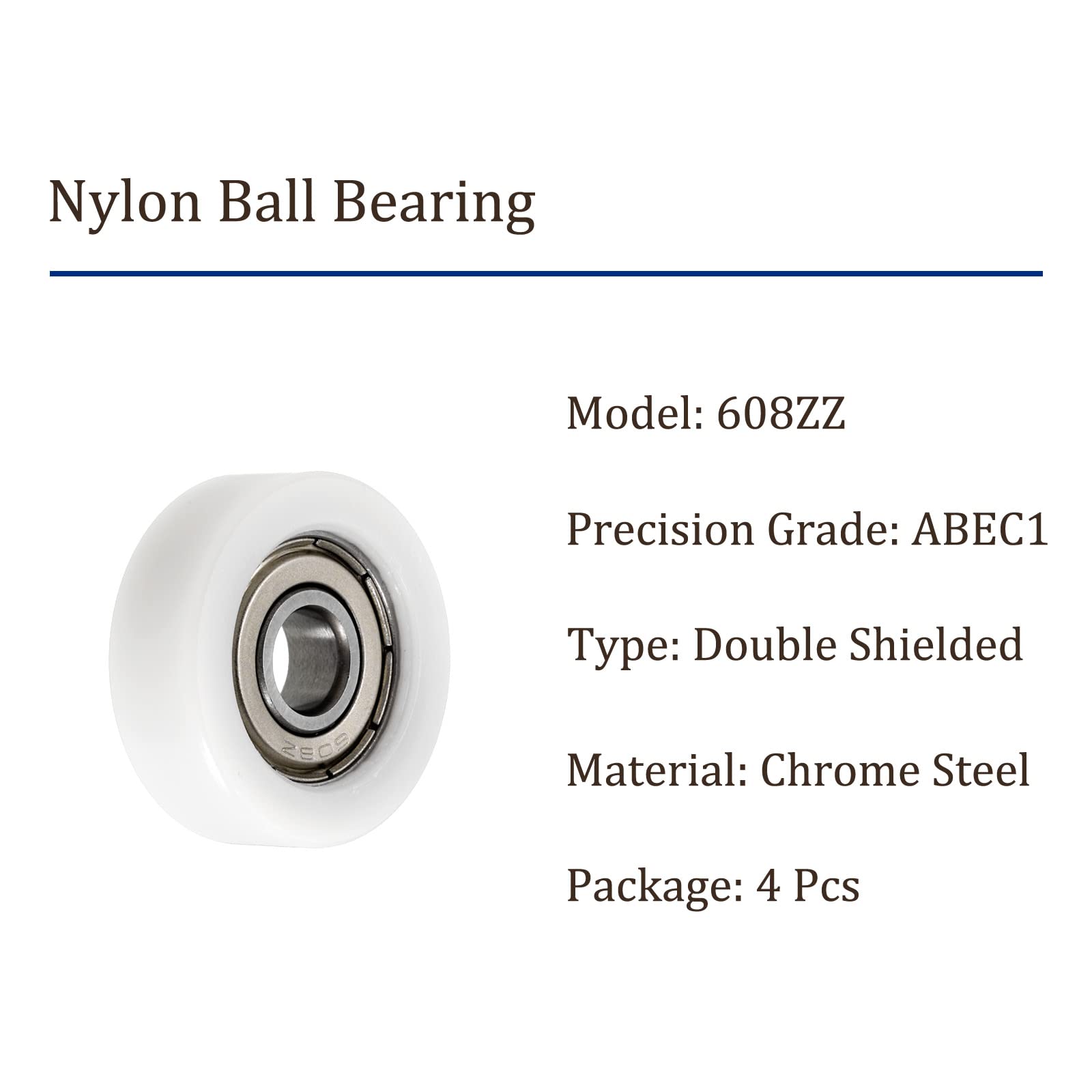 10 PCS U Nylon En Plastique Intégré 608 Roulements à Billes De Gorge 8 30 10mm Poulie De Guidage 87249091