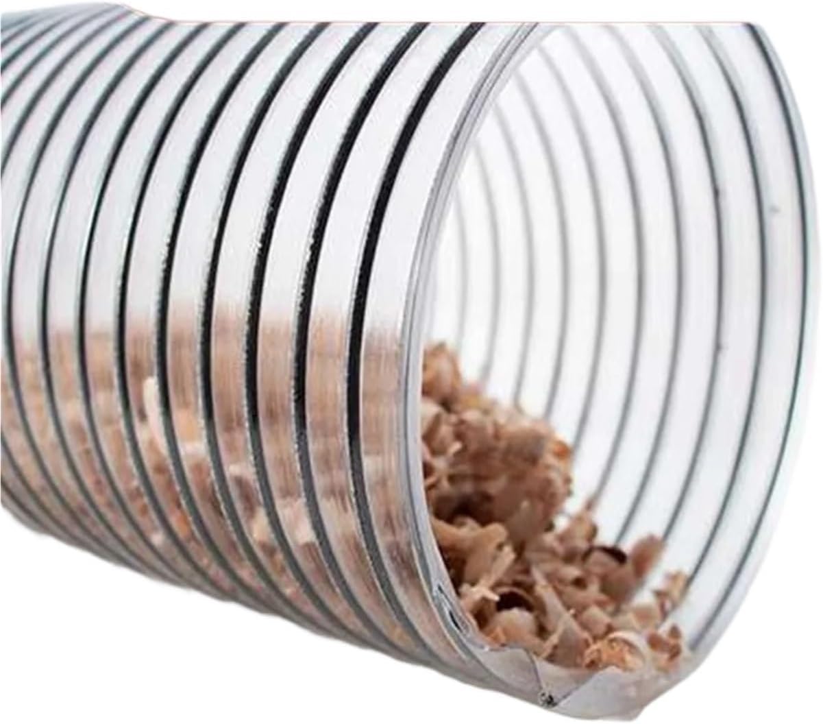 2Inch OD 50mm Clear PVC Dust Collection Hose for Use with Dust Collectors with Ports.