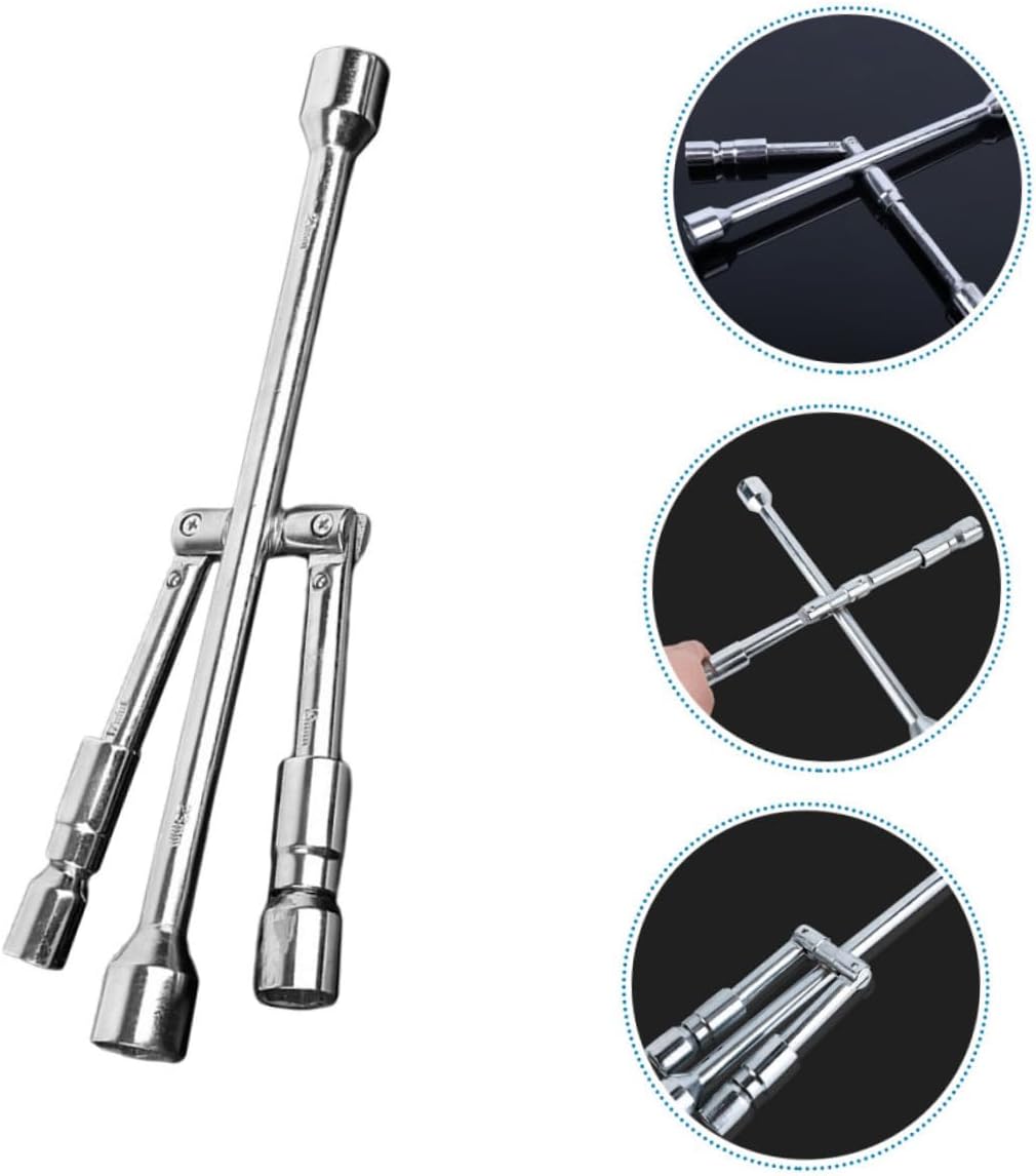 Cabilock Way Car Tire Wrench Compact Wheel Lug Nut Remover for Easy Repairs Durable Design Ergonomic Grip for Comfortable Use for Trucks Suvs and