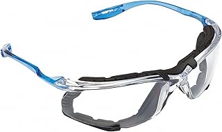 3M Safety Glasses, Virtua CCS Protective Eyewear 11872, Removable Foam Gasket, Clear Anti-Fog Lenses, Corded Ear Plug Control System (2 Pack)