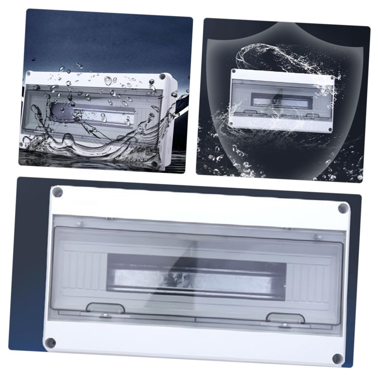 Caja de Distribución Eléctrica Abs Ht-18 de 18 Circuitos Ip65 | Montaje en Superficie, Protección contra Agua y Polvo, Diseño Elegante para Uso Exterior