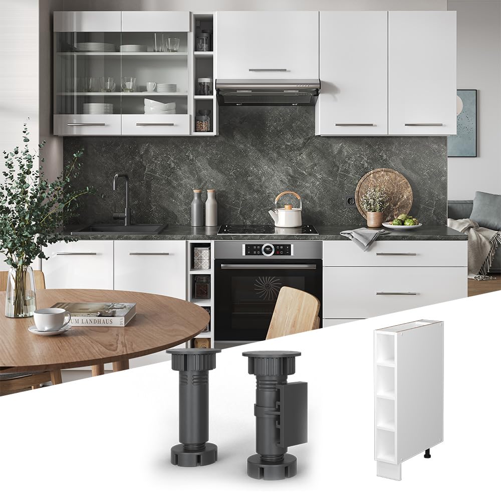 Vicco Etagère de Cuisine Fame-Line, Blanc, 15cm sans PT, à Combiner avec d'autres modules de la série Fame-Line