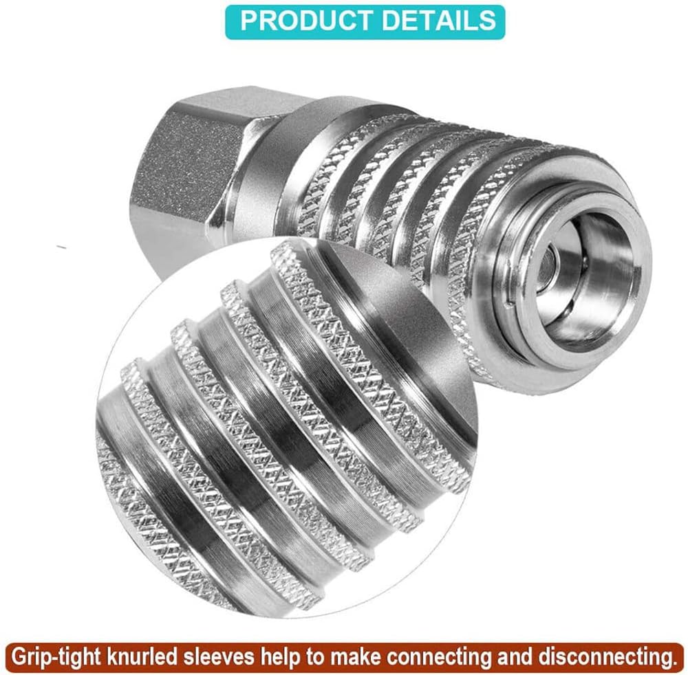 PD242 Series PD Steel Test Port Quick Coupler for Diagnostic Equipment Internal Pipe with Female Pipe Thread, 1/8" Body Size, 1/4"-18 NPTF Thread Size, 2.12" Length-Heavy Duty